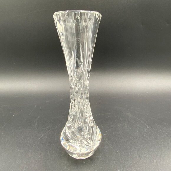 7” JIHLAVA Vase Lead Crystal Hand Cut Art Glass Made in Czech - Picture 6 of 7